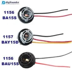 DIGIFOUNDER 1 Peça 1156/1157 Adaptador De Suporte De Soquete De Lâmpada , Base De Luz Traseira De Freio De Carro , Acess
