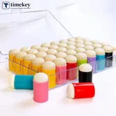 TIMEKEY 10 Pçs Pintura A Dedo Esponja Daubers Espuma Aplicação Tinta Giz Coloração DIY Artesanato Conjunto Ferramentas D