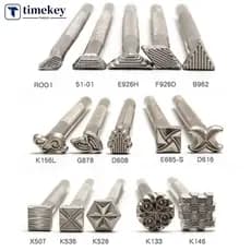 TIMEKEY Kit De Carimbo De Couro , Ferramenta De Perfuração De Metal , Selos De Cerâmica , Faça Você Mesmo , Cera , Artes