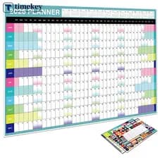 TIMEKEY 2026 Nova Agenda Diária Anual Planejador Folha Calendário Parede Plano De 365 Dias Planejamento Pendurado Semana