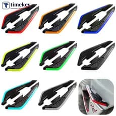 TIMEKEY 2 Pçs Motocicleta Frente Lateral Spoiler Winglets Conjunto De Asa Aerodinâmica De Vento Fixa Com Adesivo U9V6
