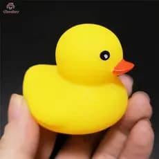 Yellow Duck Bath Toy BB Whistle Rubber Shower Water Kids Toys