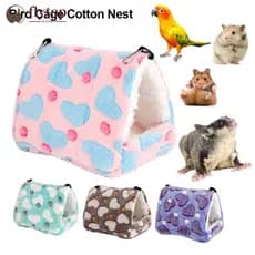 FLYTOP Inverno Animal De Estimação Pássaro Papagaio Hamster Gaiola Algodão Ninho Túnel Rede Cobaia Cabana Coelho Tenda C