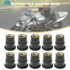OM 10pcs/Pacote Motocicleta Universal Modificada Pára-Brisas Porcas De Borracha Parafusos M5 M6 Fixadores protetor