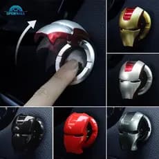Botão De Parada De Ignição Do Motor Interior Carro Capa Protetora De Ferro Decoração Homem Adesivo Acessórios Interiores