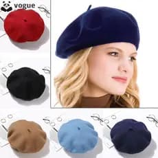 VOGUEEE Boné De Lã Boina Feminino Chapéu De Feijão