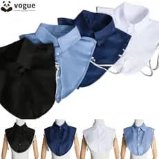 Colar Falso VOGUEEE , Gola Falsa Com Suporte Quadrado E Redonda Destacável De Cor Sólida De Ajuste Confortável