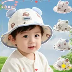 Chapéu De Sol Infantil CHANBR , Para Bebê Com Estampa De Urso De Algodão , Presentes Praia Orelha Macio Crianças