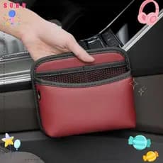 SUHU Bolsa De Bolso Organizadora De Carro , Caixa Versátil De Armazenamento De Couro PU , Organizador Autoadesivo