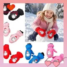 MOILYBR Luvas De Neve Para Bebês , Esqui Impermeáveis À Prova De Vento Crianças Quentes Antiderrapantes De Inverno