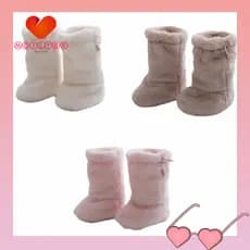 MOILYBR Meias De Pelúcia Para Bebês Recém-Nascidos , Aquecedor De Pés De Bebê De Cor Sólida Espessada Infantil , Quente