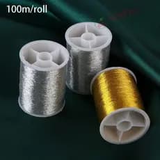 SOSFER 100 Metros Fio De Bordado De Ouro Para Artesanato Manual