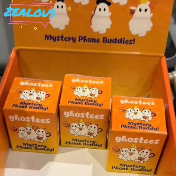 Estatueta De Smartphone ZEALOUSSS , Design Fantasma Removível Ghostees Mystery Phone Buddy , Tamanho Mini