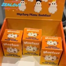 Estatueta De Smartphone ZEALOUSSS , Design Fantasma Removível Ghostees Mystery Phone Buddy , Tamanho Mini