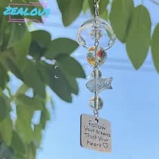 ZEALOUSSS Chaveiro De Caqui , Sinos De Vento Estrela Frisado Limão , Charme Design