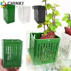 Cesta De Plantio Hidropônica Do Tanque De Peixes De CHINK , Pote De Vidro Plantado Pendurado Suporte Da Planta Aquário ,