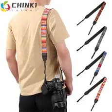 CHINK SLR Câmera Alça De Ombro Retro Estilo Étnico Couro Do Plutônio Ajustável Cordão Banda DSL/DSLR Cinta