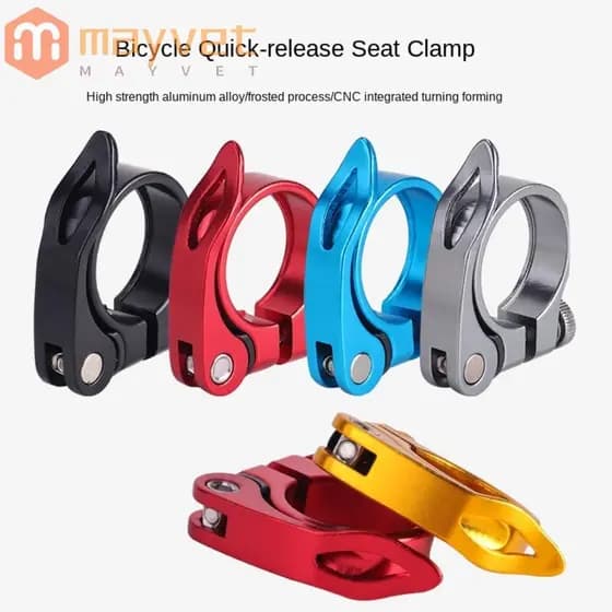 Braçadeira De Assento De Bicicleta MAYVET , Braçadeiras De Selim De Liga De Alumínio 31.8/34.9 Mm , 5 Cores