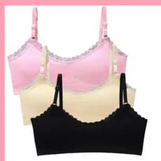 DORA Sutiãs De Renda Para Meninas , Roupa Íntima Infantil Lavável Acolchoada De Algodão , Colete Esportivo Macio Respirá