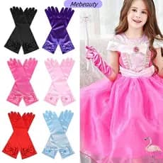 ME Luvas Longas Para Crianças Princesa Dança Performance De Palco Vestido De Noiva