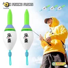 Flutuador De Pesca Eletrônico TOPABCC , Luz De Tubo De Deriva Indicadora , Verde Led Flutuadores Em Rocha