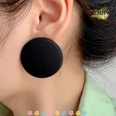 BEAU Brincos Acrílicos Redondos Marca Coloridos Exagerados Cor Simples E Versátil