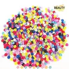 Botões BEAU 1000Pcs , 0,1 Polegadas (3mm) Cores , Sortidos Para Costura De Plástico Redondo Pequenos Artesanato