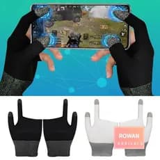 ROWANBA Tampa Da Mão Controlador De Jogo Manga De Dedo Anti-Derrapante Para Jogos PUBG Luvas