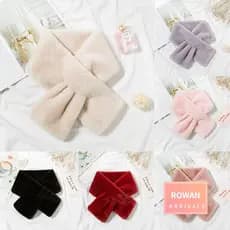 ROWANBABY Lenço Cruzado Engrossar Xale Inverno Quente Aquecedor De Pescoço