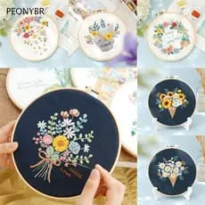 Bordado À Mão PEONYHOME Kit Inicial De Decoração De Parede Moda Casa Artesanato Pintura