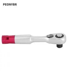Chave De Soquete Rápida PEONYHOME , Mini Catraca Ajustável De 6.35 Mm 1/4 Polegadas , Fenda De Ângulo Reto De Metal