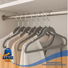 Kit Cabides Veludo Para Roupas Adulto 10 20 Unidades Fino Resistente Cabide Bonito