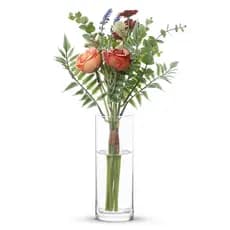 Vaso Flor e Arranjo Artfiicial Flores Artificiais com vaso de vidro para decoração