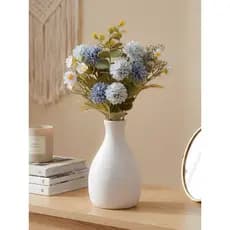 Arranjo de flores Artificiais realistas Buque de Flores com Vaso de Cerâmica Decoração Para Casa ou Escritório