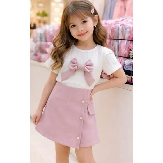 Conjunto infantil laço luxo infantil Sofia alfaiataria
