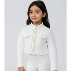 Bolero luxo pedrarias infantil e juvenil para meninas