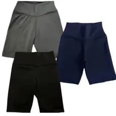 Kit 3 shorts Infantil e juvenil Confortável Estilo Bermudinha Suplex Liso