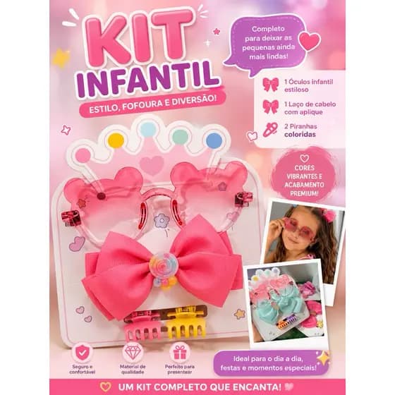 KIT INFANTIL 4 PEÇAS LUXO PRINCESA