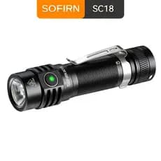 Sofirn SC18 USB Tipo C Lanterna Recarregável , Luz Super Brilhante Para Emergência , LED De Alta Potência 20W SST-40 , Saída Máxima De 1800 Lúmens