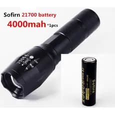 Lanterna Recarregável De Zoom Com Sofirn 21700 4000mAh Bateria 40A 3.7V 10C Descarga De Lítio 21700 Baterias De Alta Drenagem Para