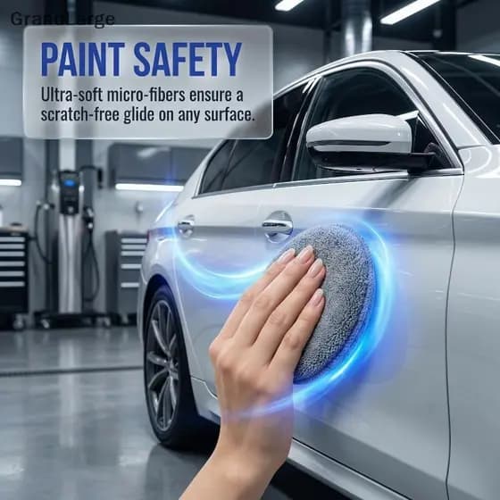 [GrandLarge] Esponjas De Detalhamento Automotivo Para Aplicação De Polimento De Cera Kit De Almofadas De Espuma Duráveis