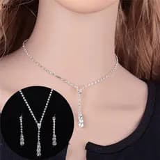 [Newchangd] 1 Conjunto De Brincos De Gota De Cristal De Strass De Noiva Para Casamento , Novas Joias Chiques BR