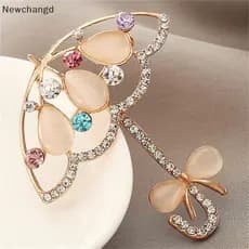 [Newchangd] Broche De Guarda-Chuva De Opala E Strass Lindos Broches Estilo Coreano Para Mulheres BR