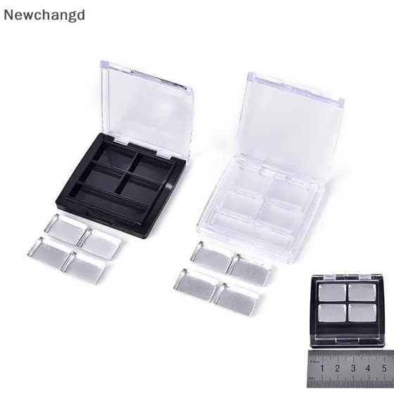[Newchangd] Vazio 4 Grades Quadradas Sombra Lipsti Pó Caixa Caso Pintura Cosmética + Paleta BR