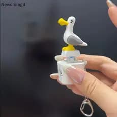 [Newchangd] Chaveiro De Botão De Animal Fofo Brinquedo LED Iluminado Som Fazendo Alívio Do Estresse Para Lembrancinhas D