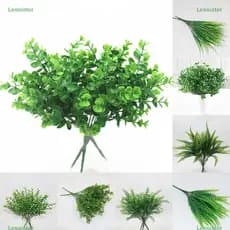 leesisters Plantas Artificiais Folha Falsa Folhagem Bush Home Office Jardim Decorações De Casamento BR
