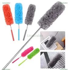 leesisters Espanador Retrátil De Aço Inoxidável Cabo Longo Escova Pó Carro Ferramentas Limpeza Doméstica Microfibra Poei