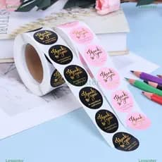 leesisters 500 Peças Obrigado stier Decoração De Casamento Selo Carimbo Quente Rosa Etiqueta Redonda BR