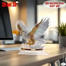 leesisters 1 Peça Nova Águia Batendo 2D Decoração De Mesa Moderna Estatueta De Vaso De Animais Ornamento Plano De Acríli