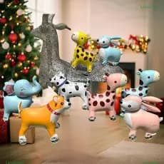 leesisters 4D Balões De Folha De Desenho Animado Elefante Suporte Balão De Caminhada Com Roda Para Crianças Decoração De